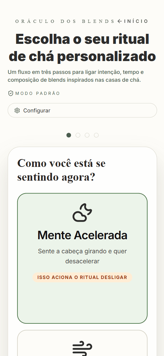 Interface do App Sossega Miga mostrando as funcionalidades exclusivas